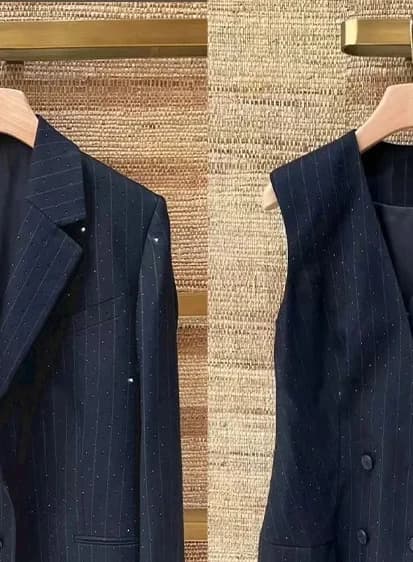 Abito da donna elegante in due pezzi autunno e inverno 2025 giacca a maniche lunghe o abito gilet sottile