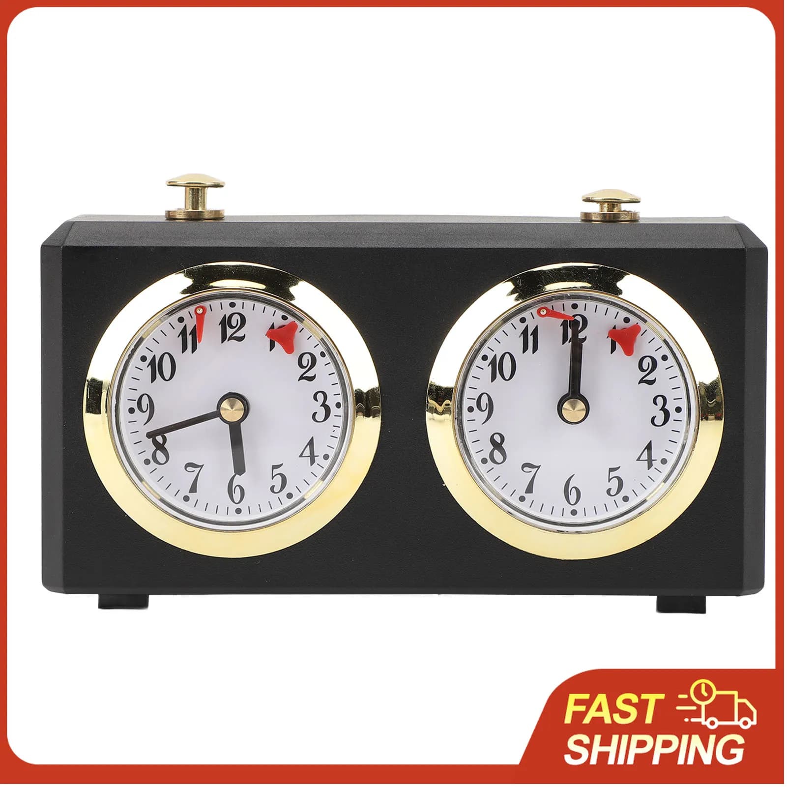 Orologio da scacchi analogico vintage a carica manuale, con quadranti grandi e facili da leggere, per ridurre lo stress, orologio meccanico professionale per giochi da tavolo