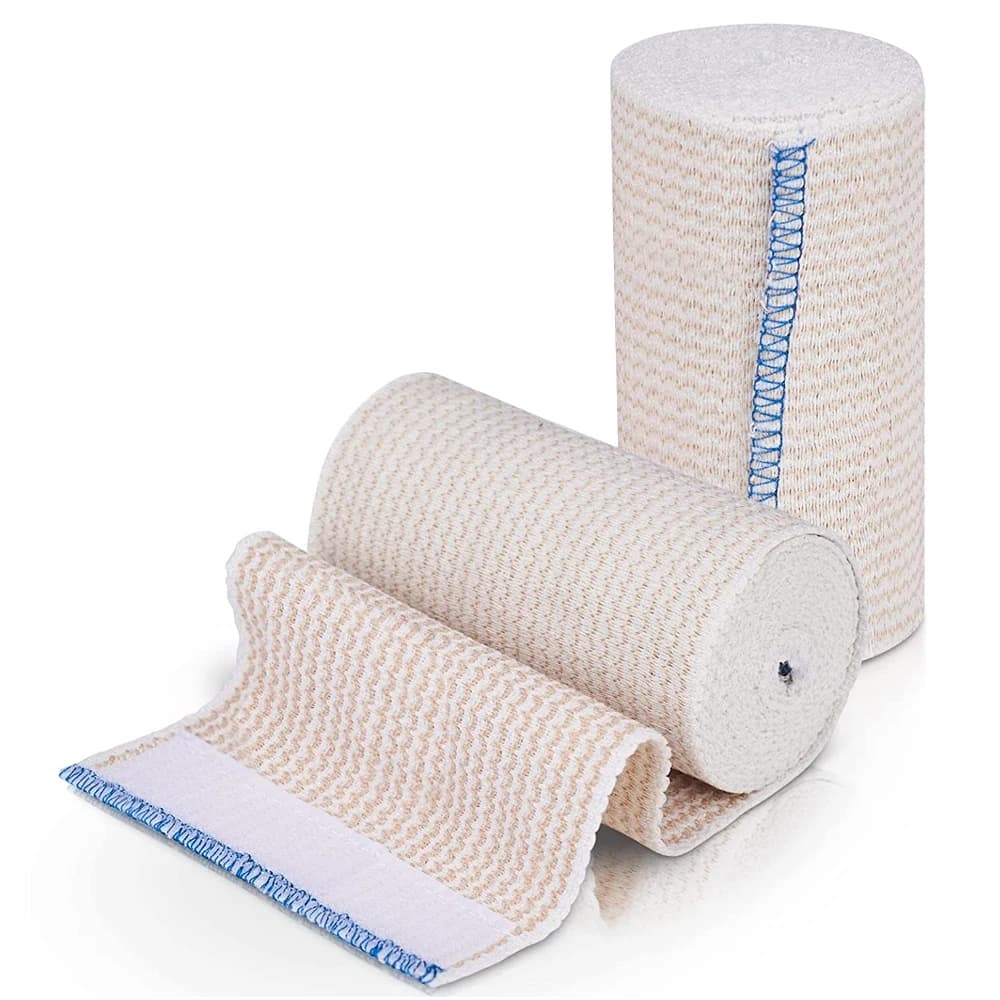 2 rotoli di benda elastica a compressione - Qualità premium con chiusura automatica, rotoli di nastro di supporto per sport atletici per caviglia, polso