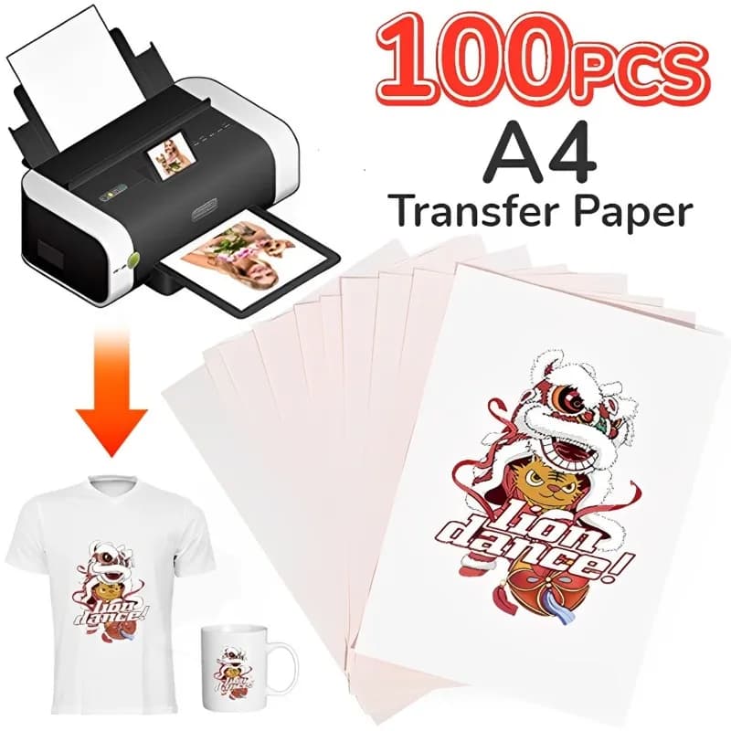 100-10 Pz A4 S Sublimation Heat Transfer Cards Print FAI FROM TE for T-shirt Dresses Cup Cup Bearing A4 Thermal Transfer Cards