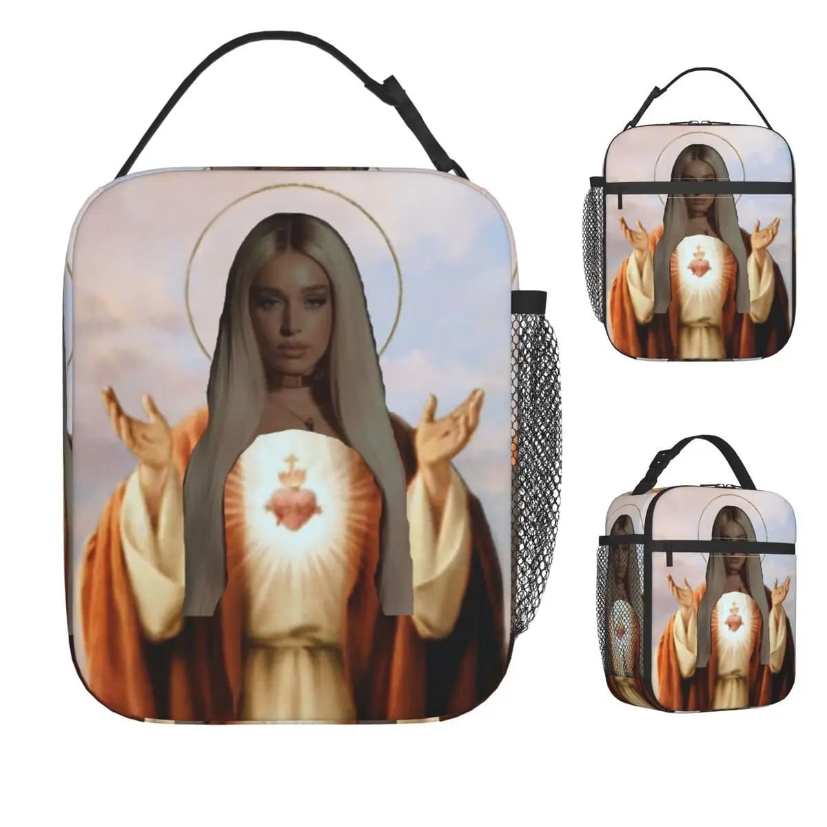 L-Lolas I-Indigos Borsa per il pranzo per le donne Lunch Box Borsa termica da lavoro carina Comode borse per alimenti Oxford Tote