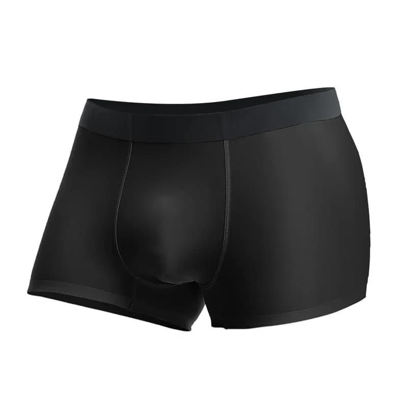 Intimo uomo - slip sportivi setosi, senza cuciture, traspiranti e comodi per l'estate, modello corto a quattro angoli.