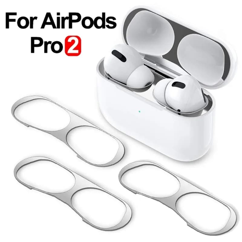 For Airpods Pro 2 Metal Dust Sticker Ultra-thin film for Apple AirPods Pro 2 Dustproof cover Accessories for headphone charging boxes