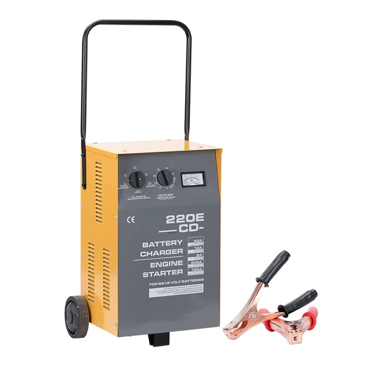 Caricabatterie per autoveicoli al piombo CD-220E con avviamento di emergenza 6 V/12 V 40 A Porta CC e CA