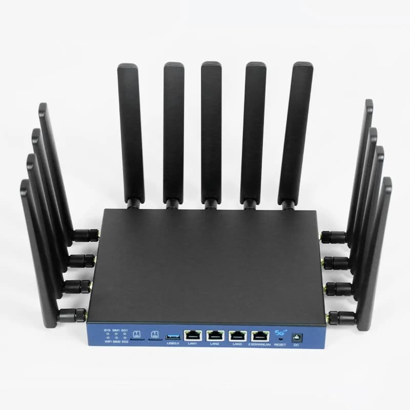 Router Wi-Fi 6 dual band AX3000 con porta WAN/LAN 2.5G, router wireless 5G con doppio slot SIM, chipset MT7981.