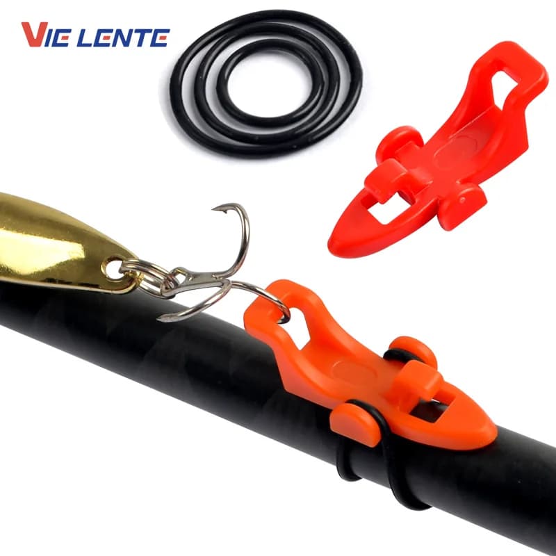 Amo da pesca Sicuro per mantenere per la canna da pesca Strumento portatile in plastica Gomma Accessori per esche Porta esche Accessori per la pesca