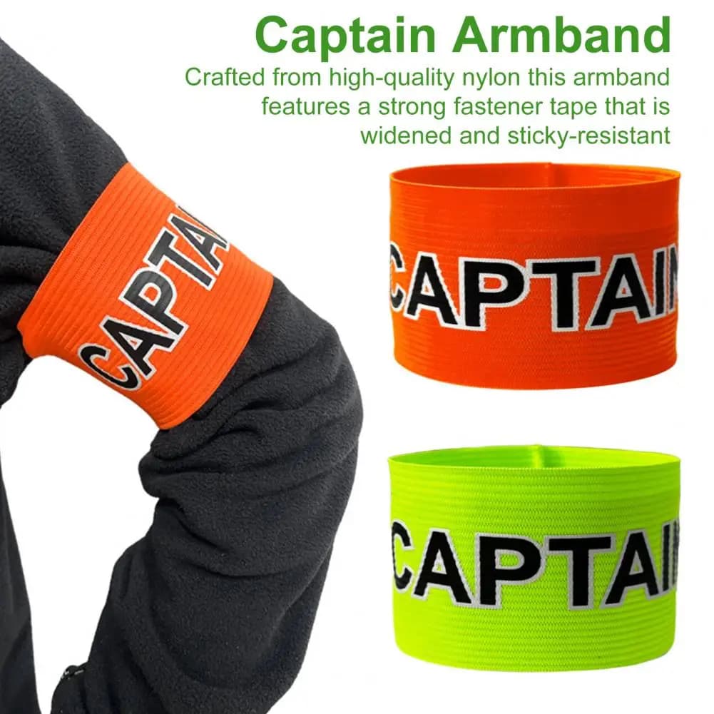 Fasce da Capitano da 30 cm per Calcio, in Nylon Elastico, Regolabili, Unisex, per Giocatori di Calcio e Basket, per Giovani e Adulti