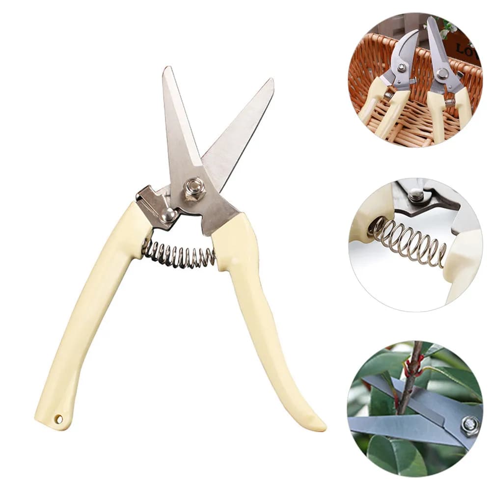 Forbici Professionali da Giardino in Acciaio Inossidabile, Leggere e Compatte, Utensile per Potatura a Una Mano, Affilato e Pratico