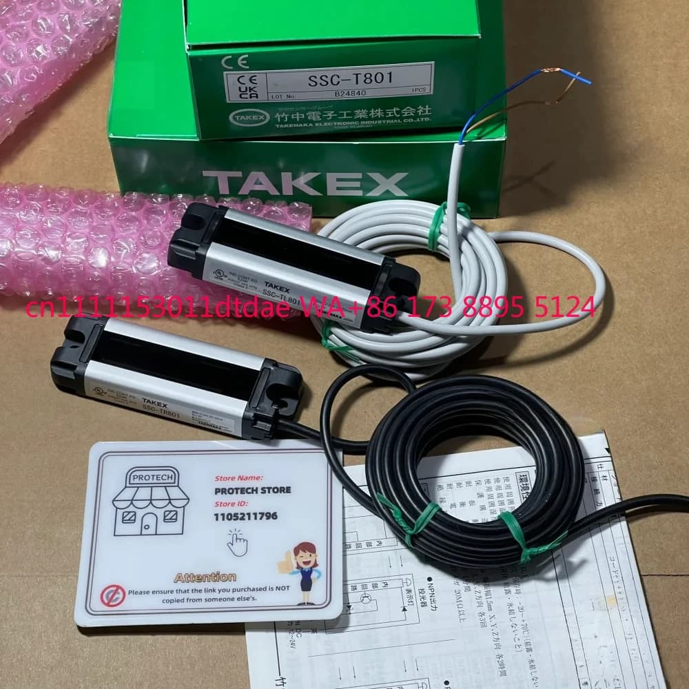 Sensore a Barriera Fotoelettrica di Sicurezza TAKEX SSC-T801 Giappone, SSC-TR801+SSC-TL801