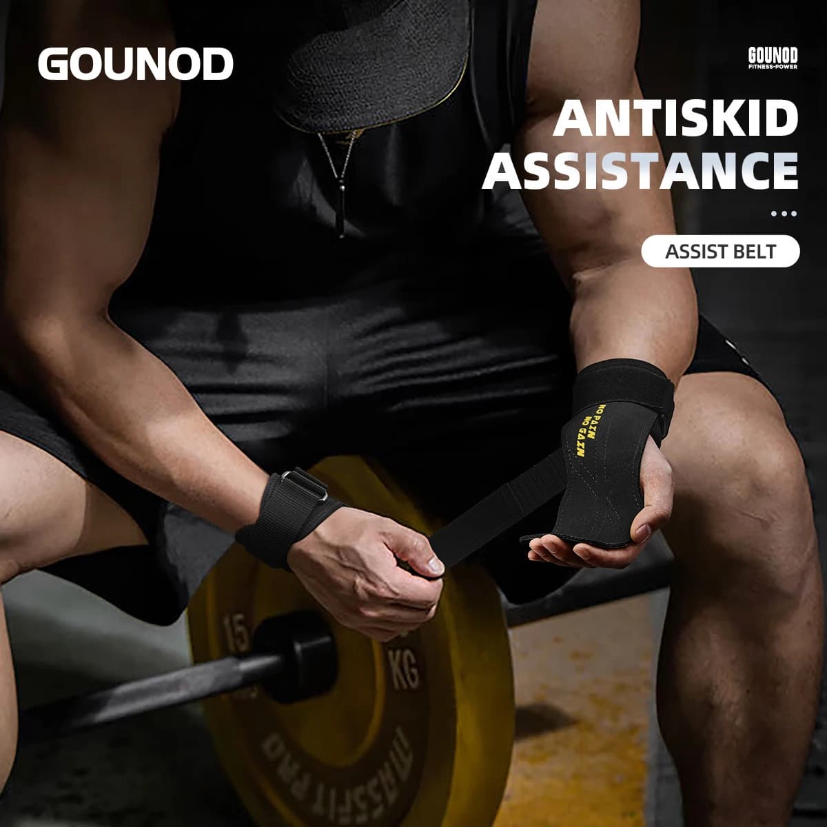 2PC/1PAIR GOUNOD Gym Grip Bovine Skin Palm Protection Weightlift Gymnastics Exercise Glove Grip Fitness training equipment
