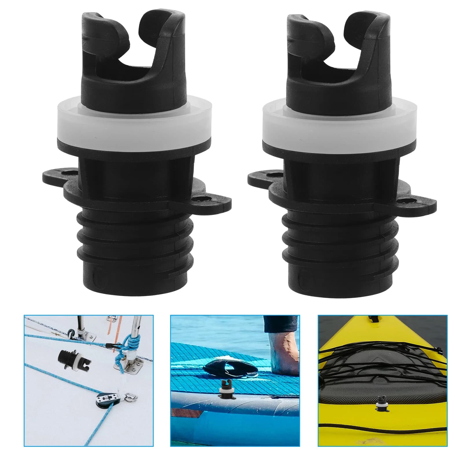 Adattatore per pompa d'aria da 2 pezzi: adattatore per pompa Sup convertitore di valvole per tavola da paddle per kayak per gommone - Collegamento rapido e tenuta forte