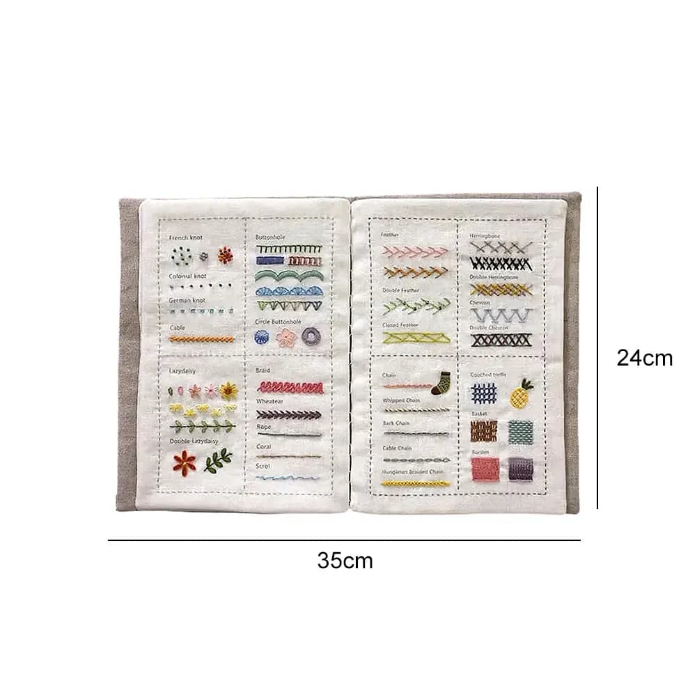 Libro dei punti fai-da-te Libro da cucito fatto a mano Una guida completa per cucire Libro di istruzioni per ricamo per kit da cucito fai-da-te per principianti