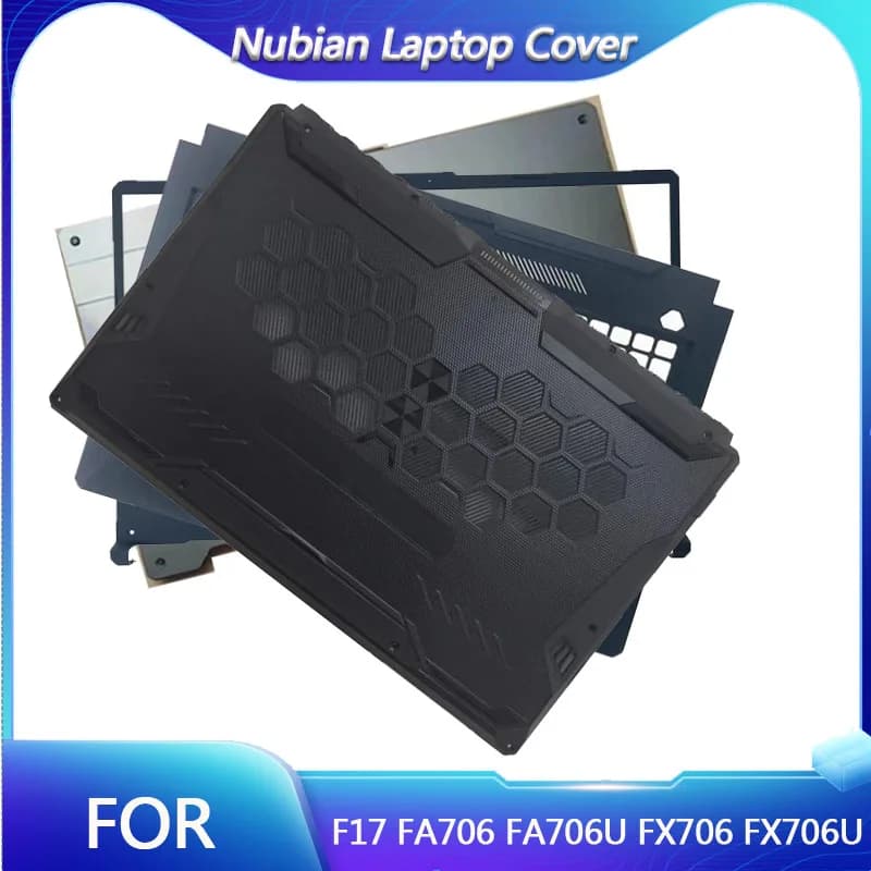 NUOVO Per F17 FA706 FA706U FX706 FX706U Custodia per laptop LCD Cover posteriore/Lunetta anteriore/Palmrest/Bottom Cas Cerniera Versione in metallo
