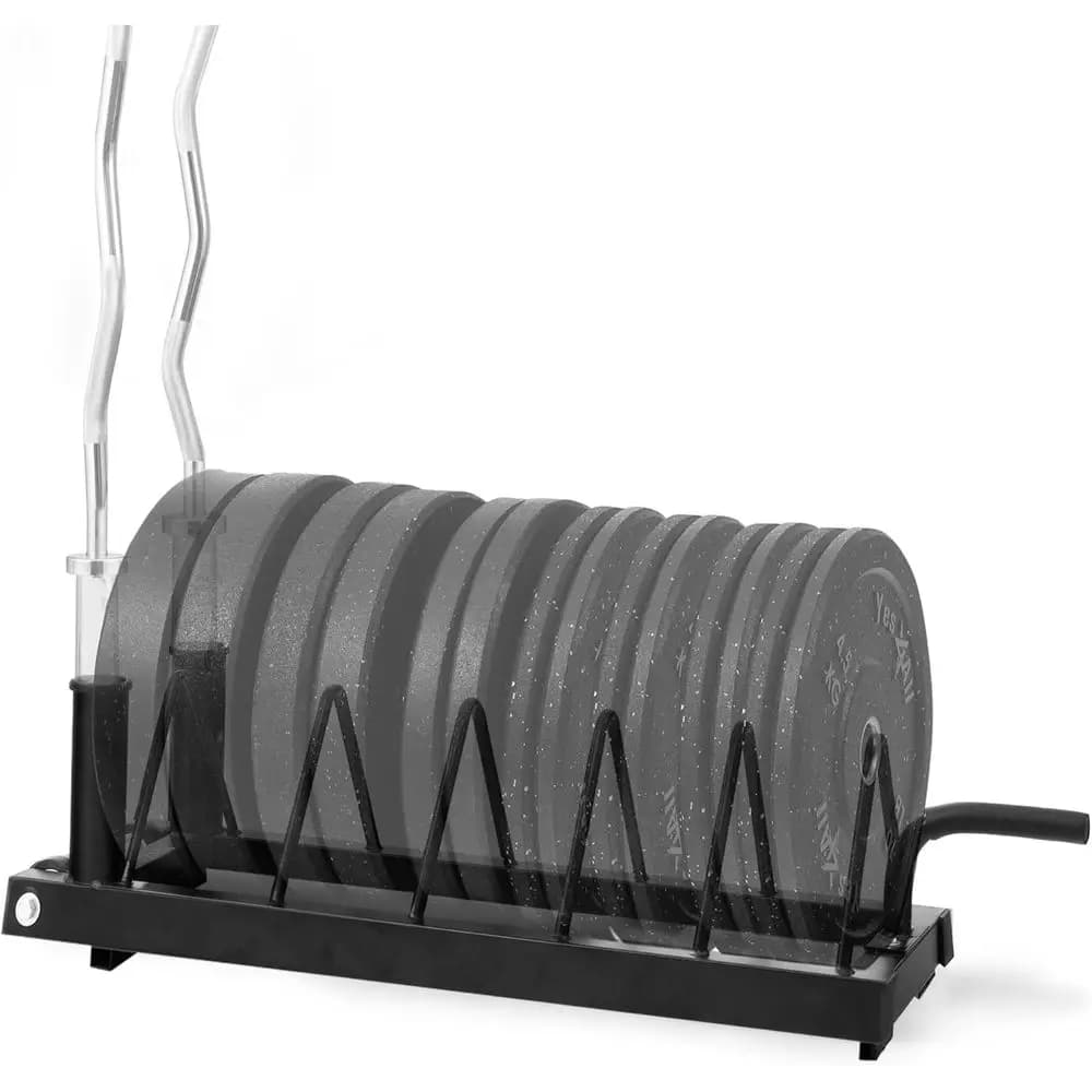 Porta pesi e barre da muro Max 1190 lbs con 6 ganci e 4 barre