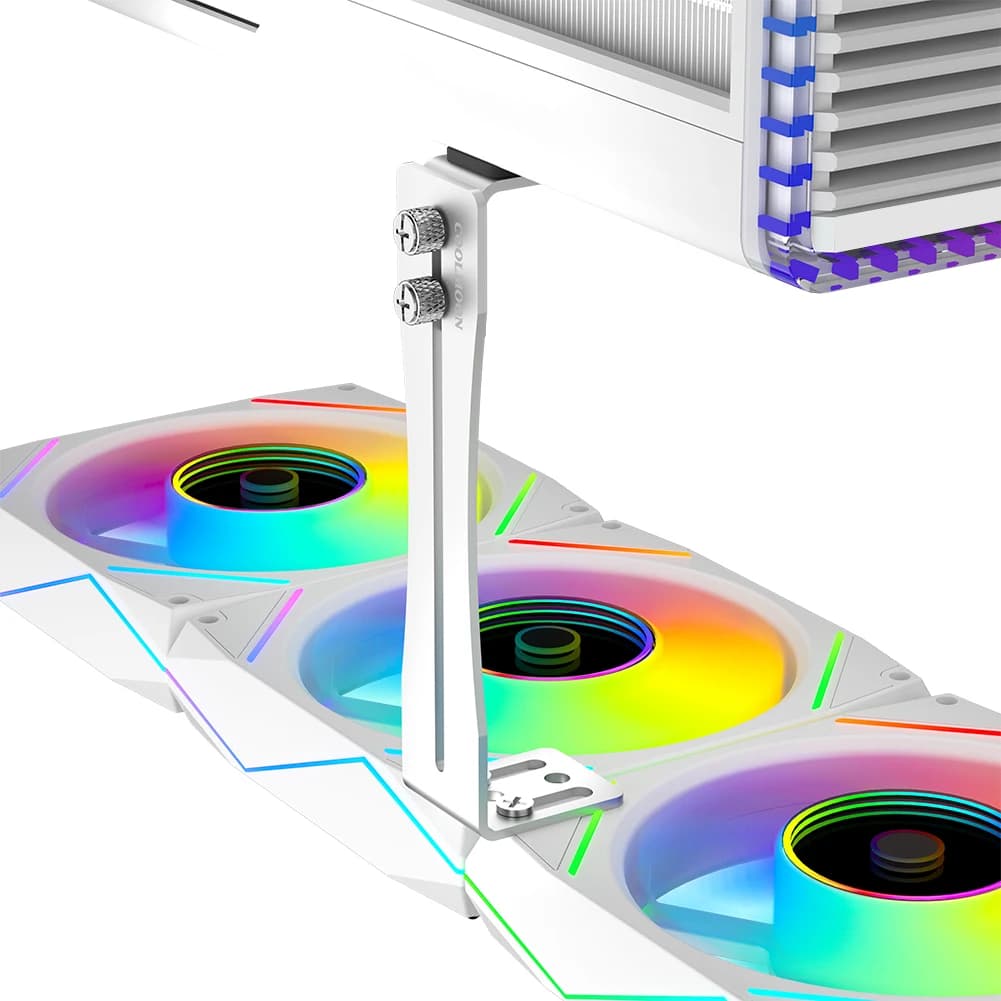 Supporto per scheda grafica per computer Supporto per ventola per telaio Staffa fissa in metallo Supporto fisso per GPU regolabile in altezza Supporto per scheda video