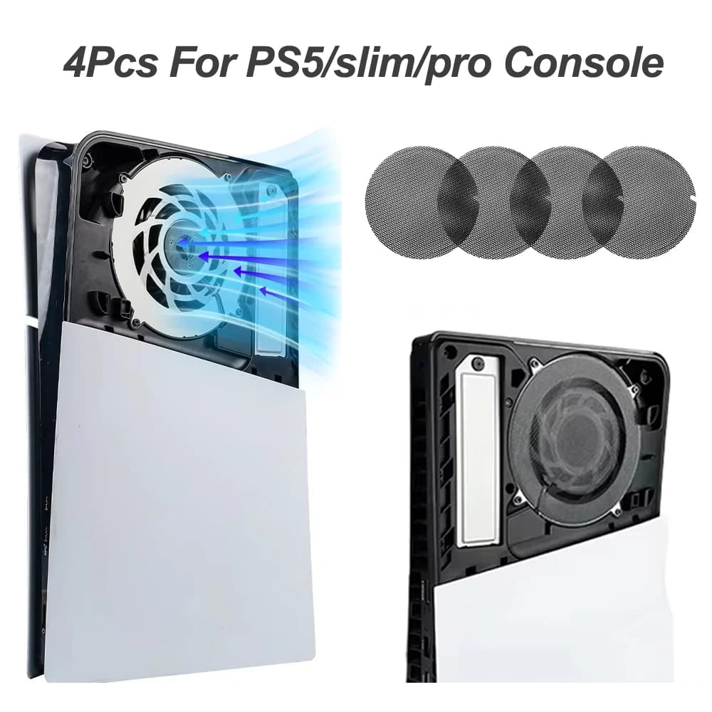 Per PS5/slim/pro Console di gioco 4 pezzi Filtro antipolvere Rete Accessori da gioco traspiranti Custodia in rete antipolvere per Playstation 5
