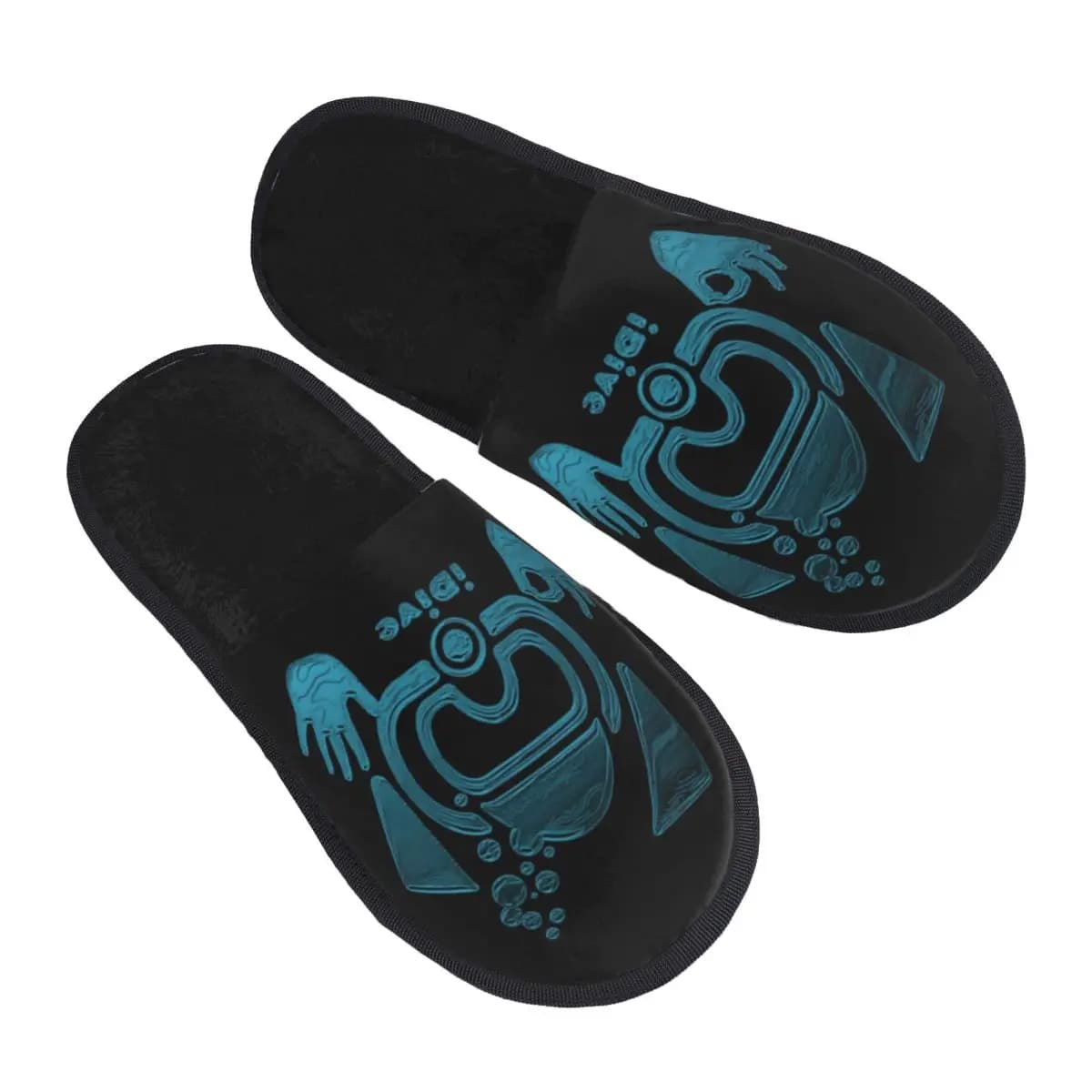 Pantofole da casa per immersioni subacquee da donna con stampa personalizzata, morbide e calde, in memory foam, soffici scarpe da esterno per interni