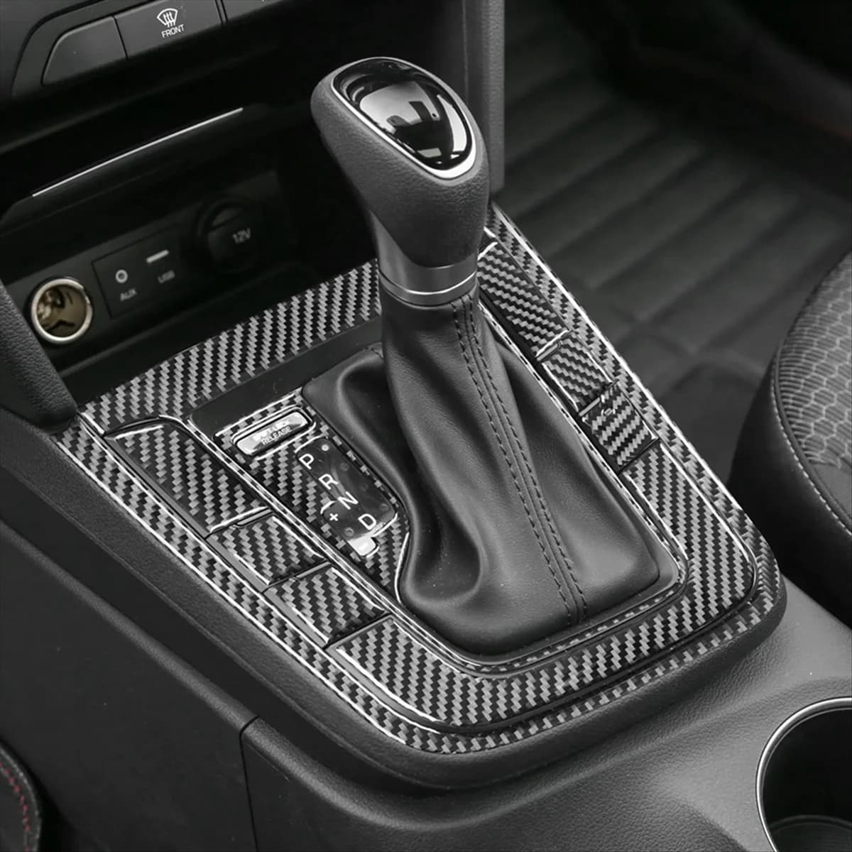 Classica morbida in fibra di carbonio per Hyundai Elantra 2017 2018 2019 2020 Console centrale del cambio Telaio di copertura Trim Accessori