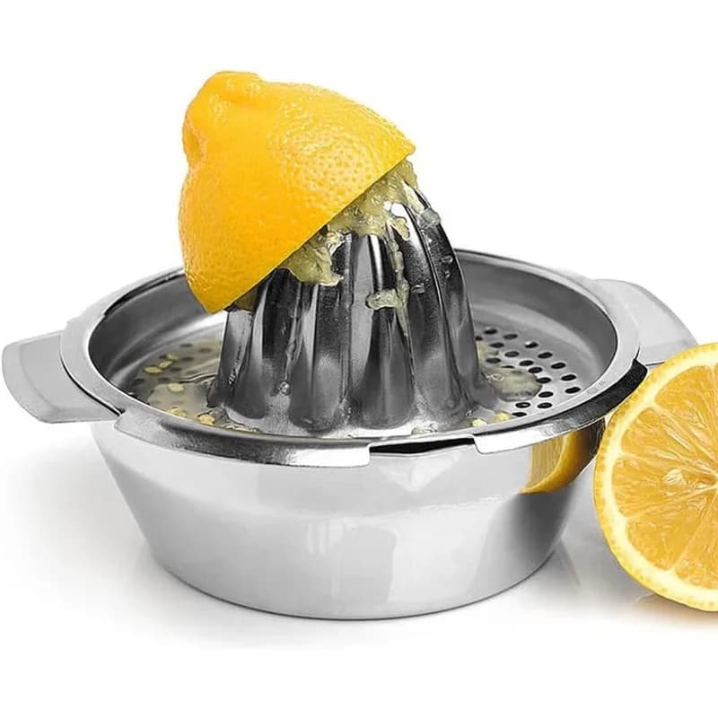Spremiagrumi Manuale Portatile in Acciaio Inox per Frutta, Limoni e Arance, Utensile da Cucina per Succhi Fatti in Casa