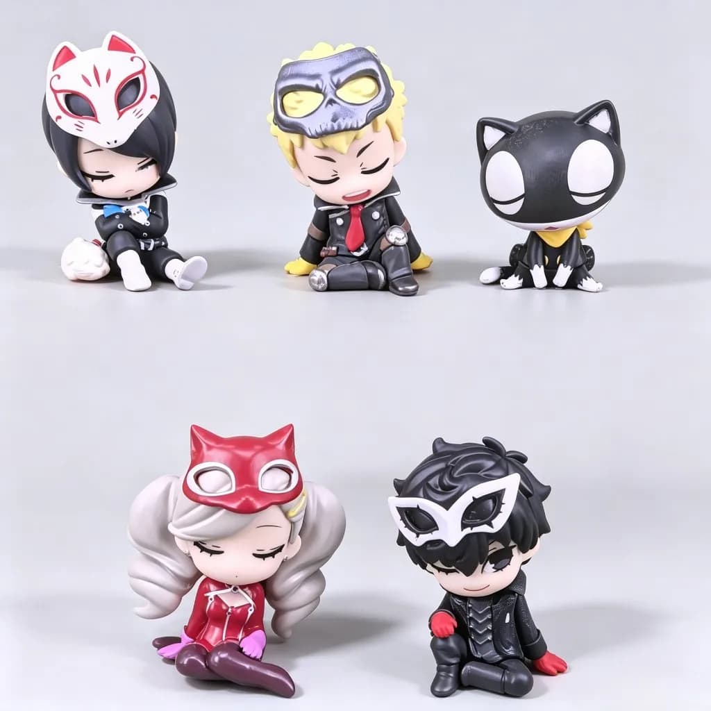Anime Toy P5 Royal Edition Sleeping Sits Side By Side Figure 1 Joker Mona Skull Panther Fox Collection Figures