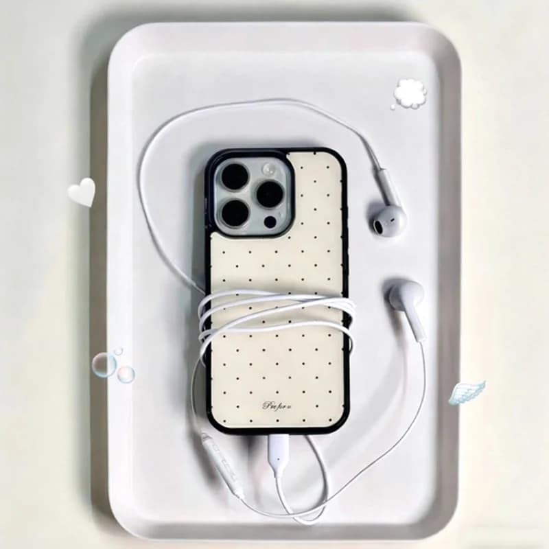 Coreano INS Trendy Sweet Girl Wave Dot Creativo Carino Delicato Cassa Del Telefono Per iPhone 17 Air 16 15 14 13 12 11 Pro Max Plus Y2K Copertura