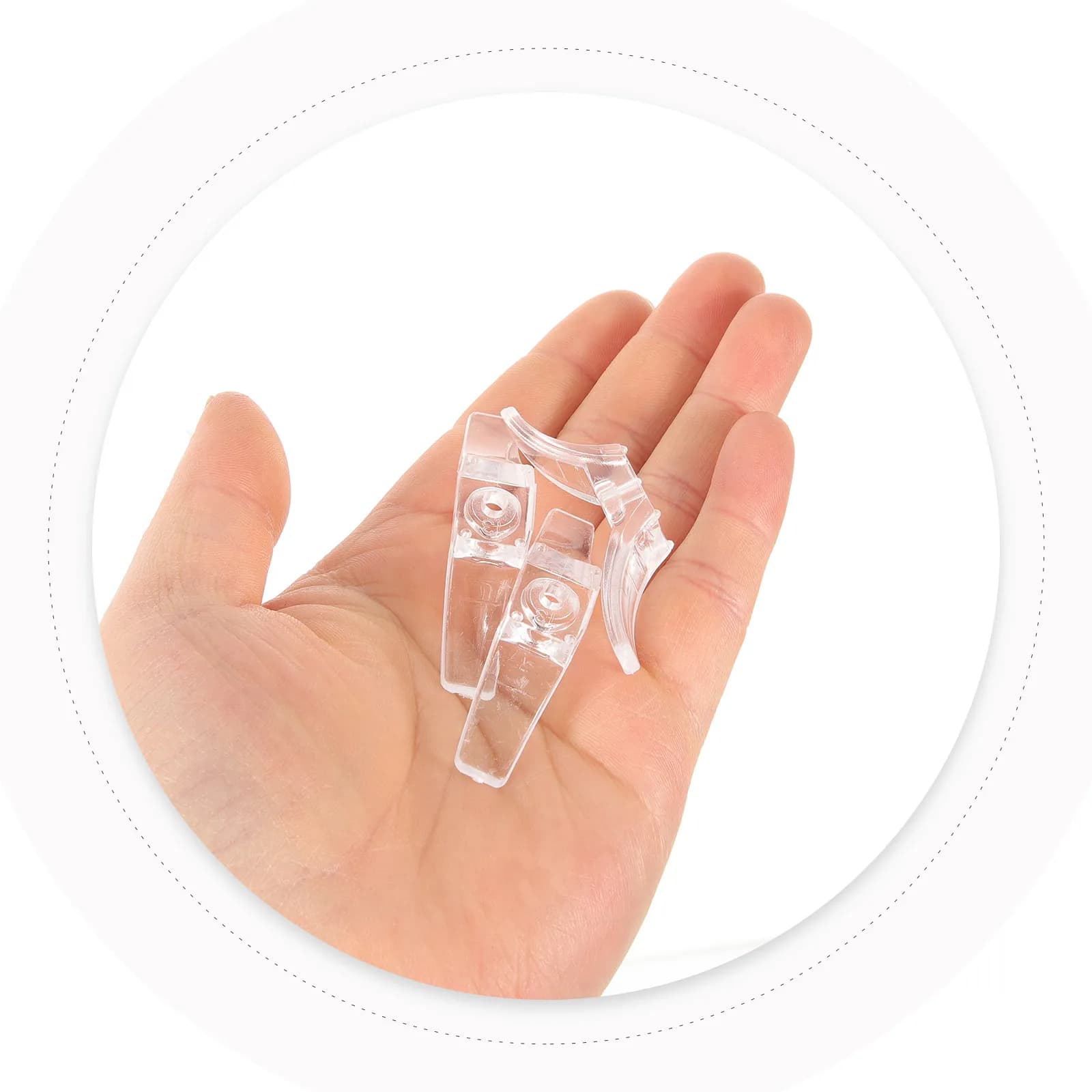 12 Pezzi Accessori per Tende, Fermacorda Trasparenti in Plastica, Ricambi di Sicurezza per Tende da Casa e Ufficio