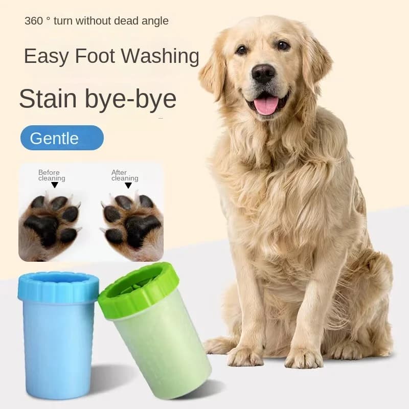 Pet Foot Wash Cup Dog Bath Pet Beauty Cleaning Wipe Free Automatic Foot Portable Cat Dirty Paw Cleaning Wash Brush Cup
