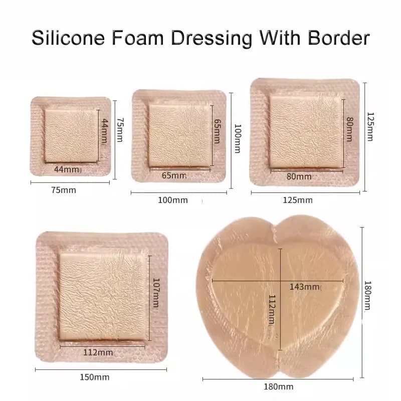 1 pz medicazione in schiuma di Silicone con bordo adesivo sterilizzato impermeabile medicazione benda in gesso Kit di pronto soccorso da viaggio a casa