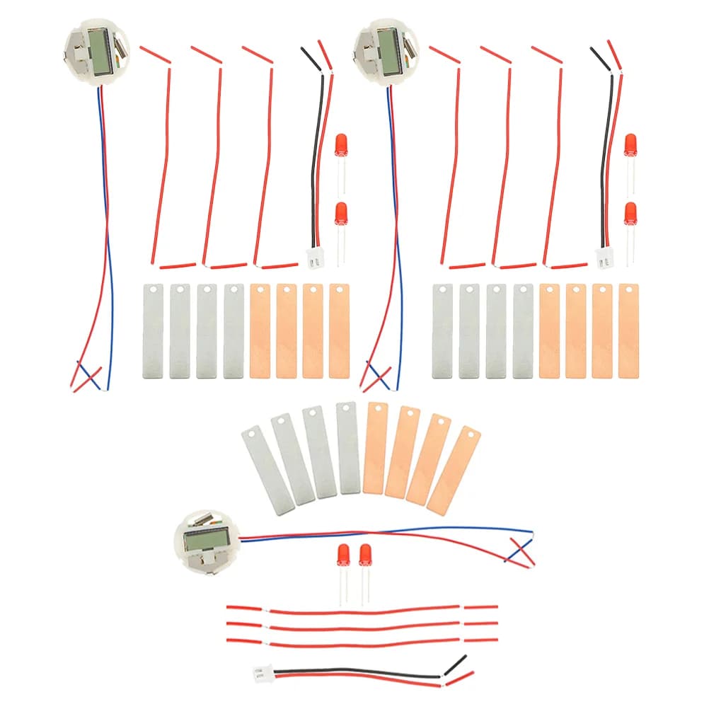 3 set kit di frutta fai da te giocattoli scientifici studenti esperimento di patate in metallo risorse didattiche forniture educative kit orologio