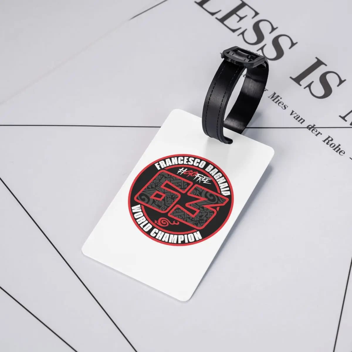Etichette per Bagagli Pecco Bagnaia 63, Accessori per Valigie, Etichetta per Bagaglio da Viaggio, Porta Etichetta con Nome e Indirizzo
