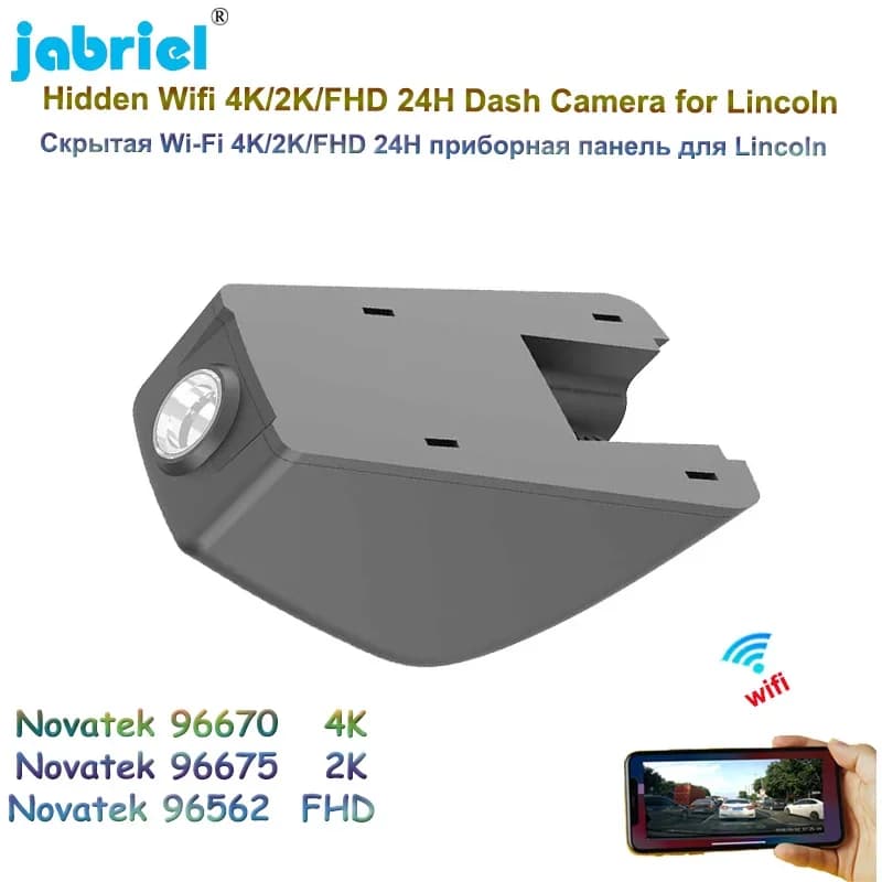 Ultra HD 2160P 4K 2K Car DVR 24H Dashcam Driving Recorder for Lincoln Navigator Adventurer for Lincoln Aviator 2020 2021 2022