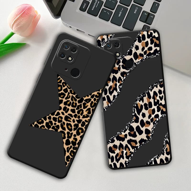 Custodia per telefono Leopard Print Star Art per Xiaomi Poco F8 M3 M4 M7 Pro F1 C50 F3 C61 C75 X3 X4 X5 X7 Pro M5 C71