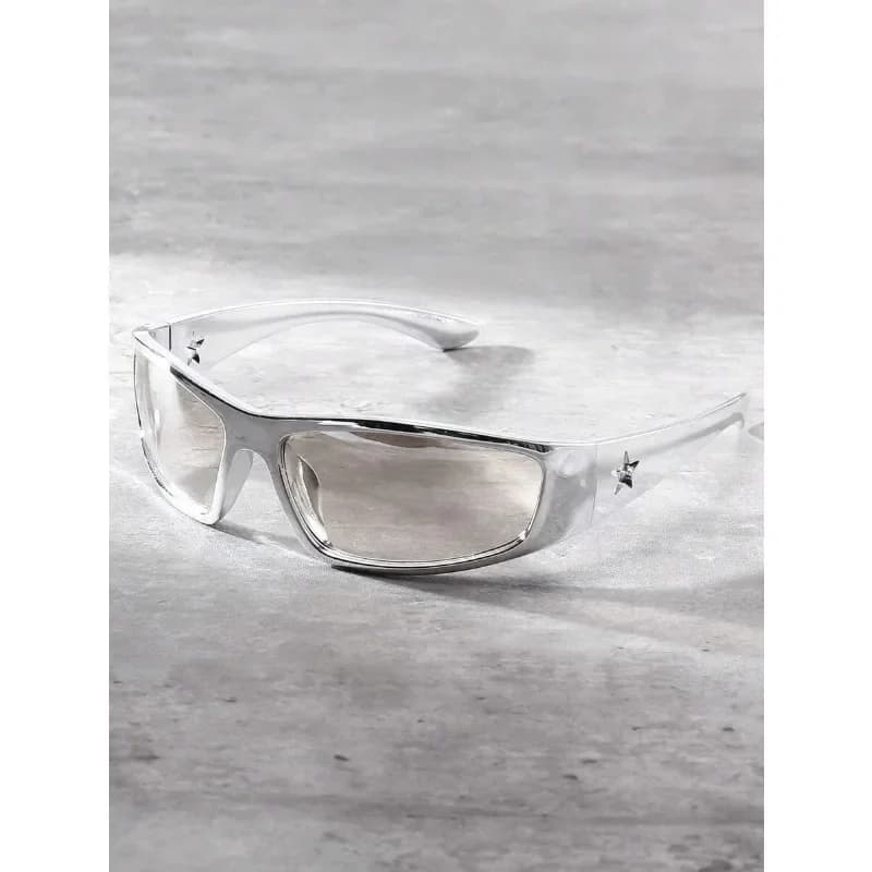 1 pezzo, occhiali da sole alla moda con stella a cinque punte unisex, accessori di tendenza per lo street style, occhiali accessori per il mare.paa