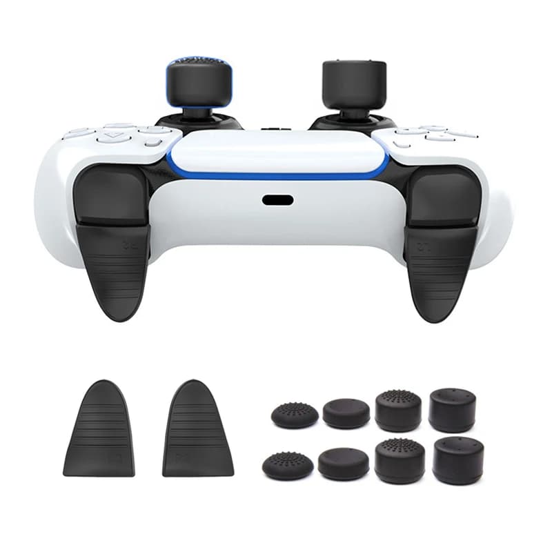 Trigger di estensione pulsanti L2R2 per controller PS5, set di impugnature per pollice Cappucci per joystick per accessori da gioco controller PS5