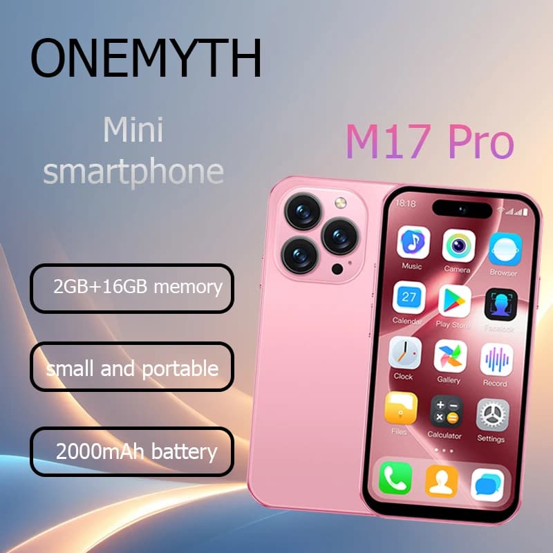 ONEMYTH M17 Pro Smartphone Mini 4G da 4 Pollici, Dual SIM, Batteria a Lunga Durata 2000mAh, Telefono Tascabile Portatile, 2GB+16GB 3GB+64GB, Offerta Speciale