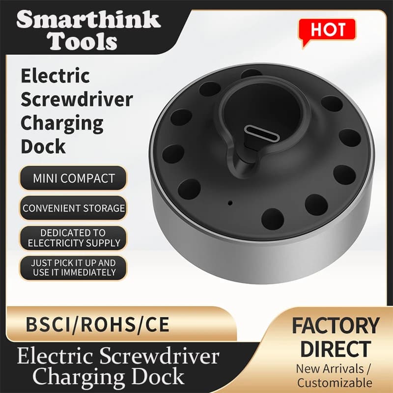 Mini cacciavite elettrico Dock di ricarica Supporto per caricabatterie di tipo C Testine in lotti Base di stoccaggio Accessori per strumenti ad alta aspetto