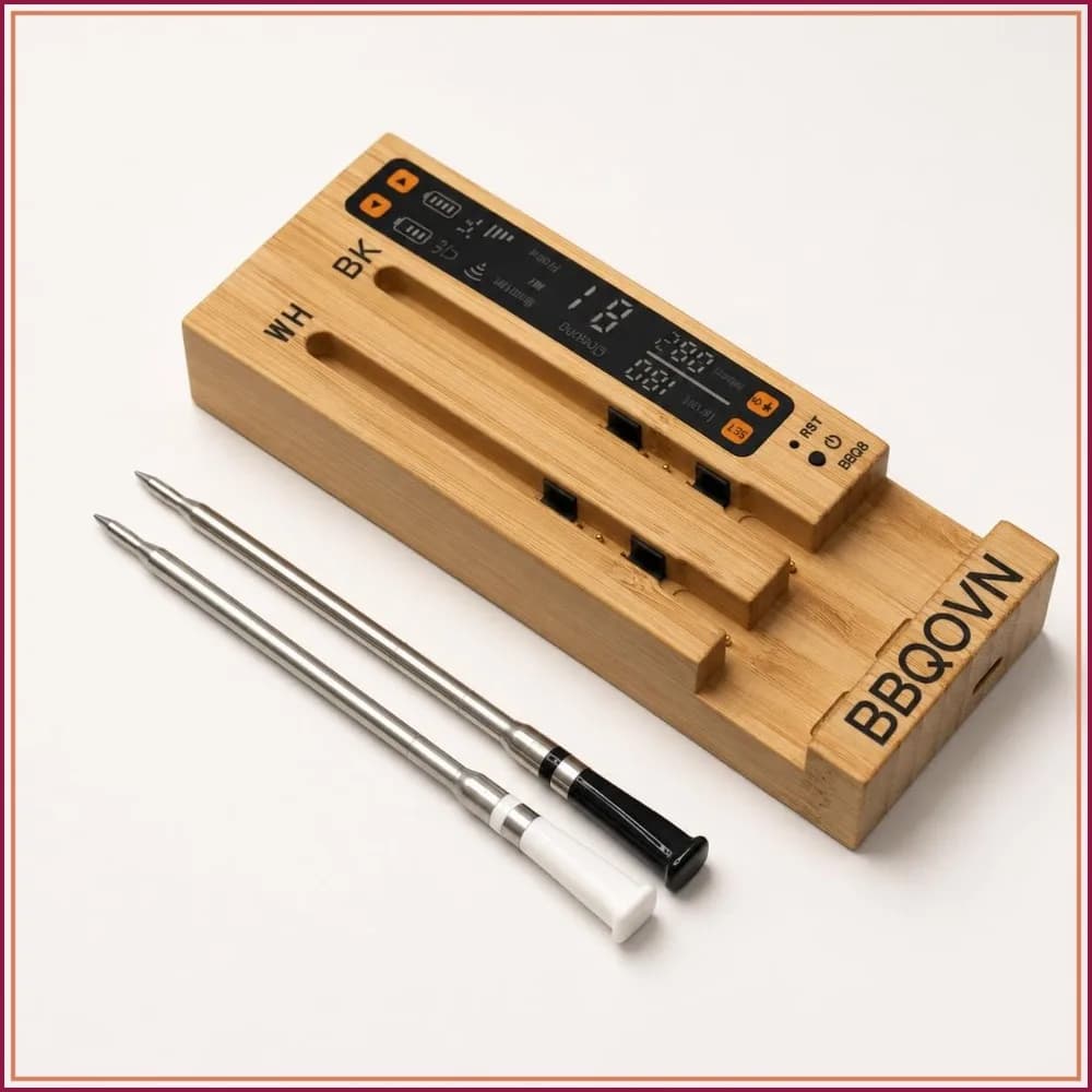 WiFi Meat Thermometer Unlimited Range 7 Sensors Dual Probes for BBQ Smoker Grill Oven
