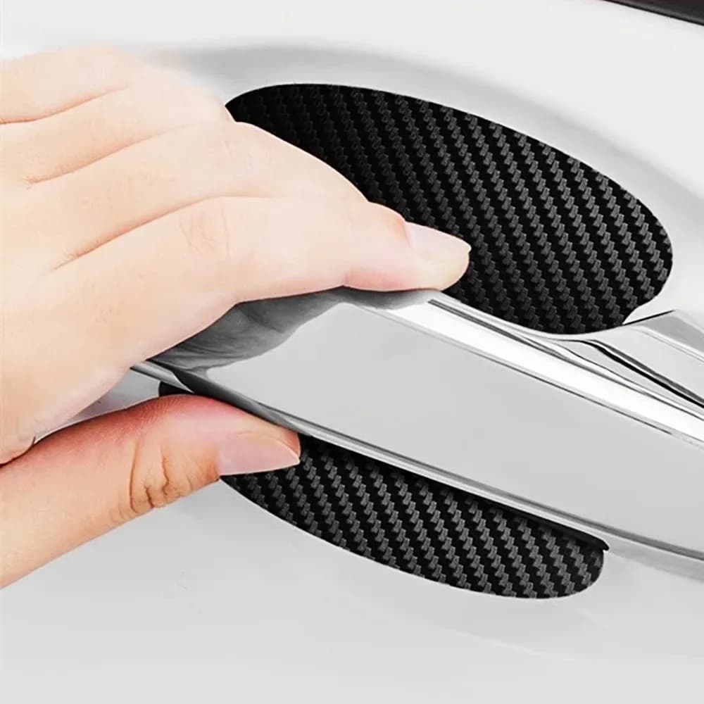 Car door handle Peel &Stick Handle Cover-3D Carbon Fiber 4PCS Kit, No Tool Installation in 60 Seconds For All Makes and Models