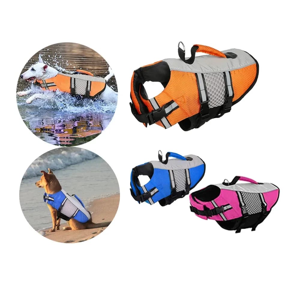 Giubbotto di salvataggio per cani giubbotto di galleggiamento per cani regolabile giubbotto di galleggiamento riflettente per animali domestici per cani di taglia piccola e media