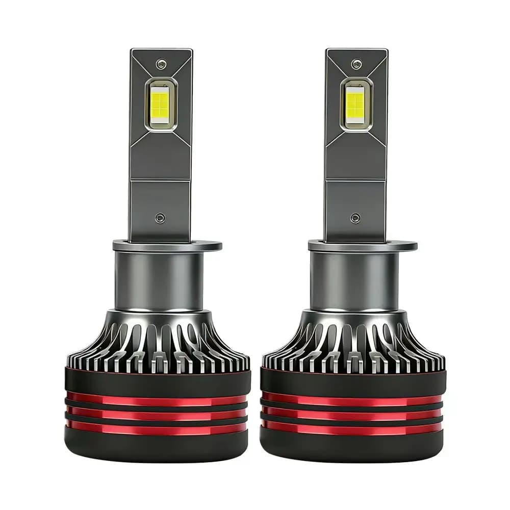 2pcs Upgrade H1 LED Headlight Bulbs High Low Beam 130W 23000LM 500% Brighter 6000K Plug-N-Play Fan