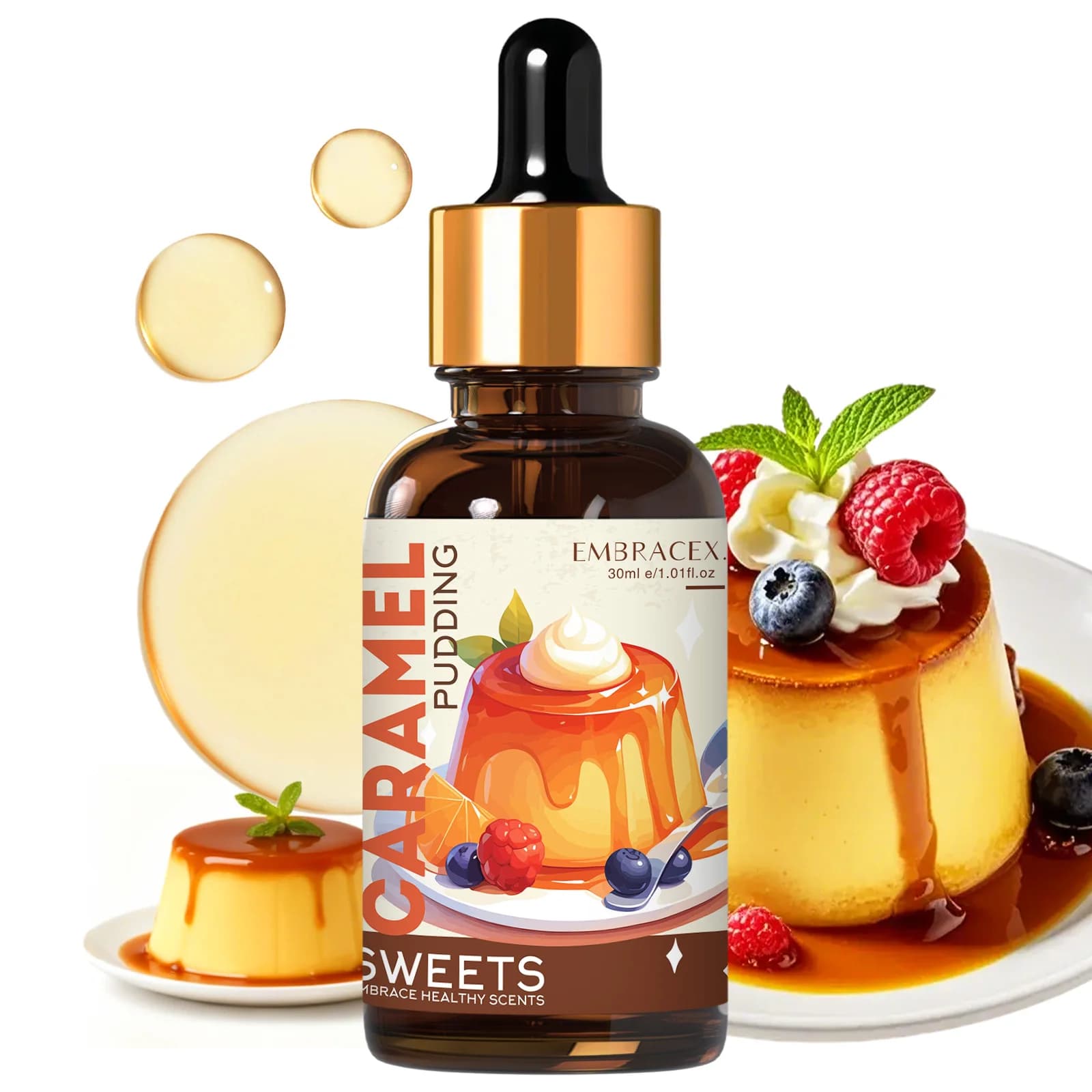 Olio essenziale al profumo di budino al caramello da 30 ml, profumo per ambienti, deodorante per auto, per diffusori, regalo per amici, aromaterapia