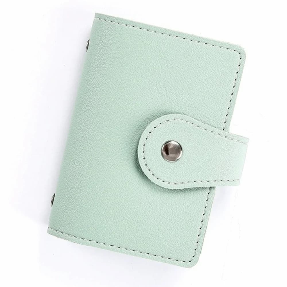 Portable 26 Slots Card Holder Bag RFID Blocking Simple Credit ID Card Organizer Wallet PU Leather Pocket Case for Women Men
