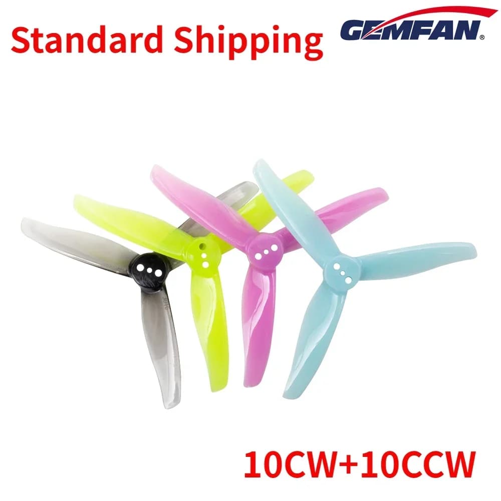 10 paia (10CW + 10CCW) Gemfan Hurricane 3016 Elica a 3 pale 1,5 mm 2 mm (colore casuale) per droni stuzzicadenti RC FPV Freestyle da 3 pollici