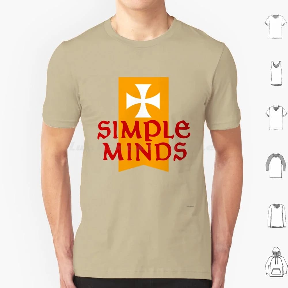 Maglietta Simple Minds 6XL in cotone, fantastica maglietta, non dimenticarmi, arte estetica, musica anni '80, ispirazione pop culture, Minds Jim