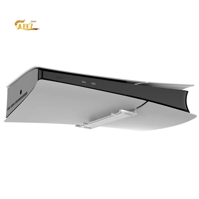AEE7-For PS5 Slim Transparent Acrylic Stand Host Horizontal Desktop Placement Bracket For PS5 Slim Disc Edition Accessories
