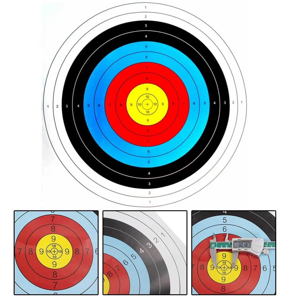 10pc 40x40cm Tiro con l'arco Bersagli Carta Viso Durevole Pratica Formazione Per Freccia Arco Pratica Sport Freccette Caccia Tiro Accessori