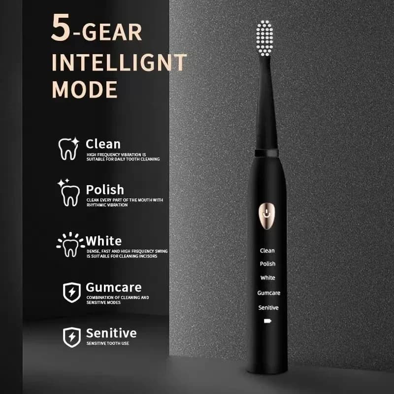 Sonic Electric Toothbrush Rechargeable for Adults - Waterproof IPX7, Whitening, With Timer 2 Minutes, Electronic Dental Tool