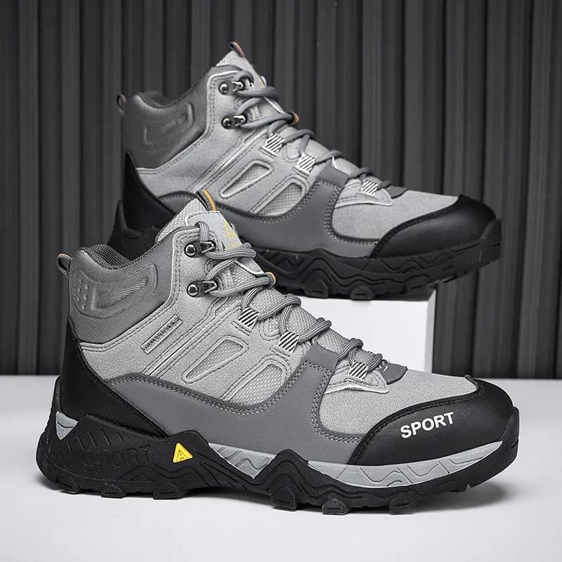 Autumn Winter Men's Ankle Boots Comfortable Platform Motorcycle Boots Outdoor Non-slip Hiking Boots For Men High Top Work Shoes