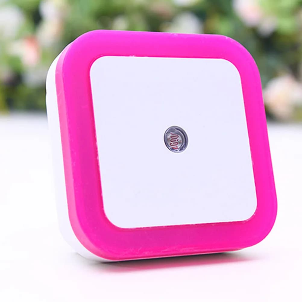 Sensor Smart LED Night Light Red Square Ring Indoor Auto on Off Plugged Wall Night Light Energy Saving Flicker Free Eye Care