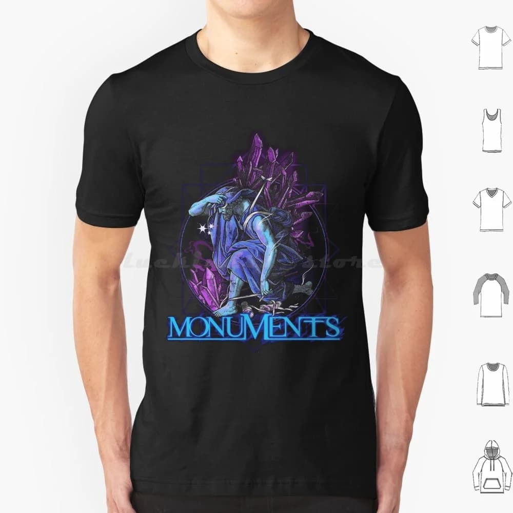 Monuments-In Stasis T Shirt Men Women Kids 6xl Monuments Band Metal Heavy Metal Progressive Metal Arrow Music Metal Band Blue